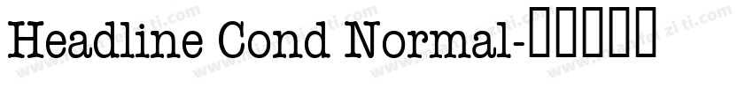Headline Cond Normal字体转换